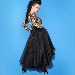 Gracia tulle Hi-low skirt